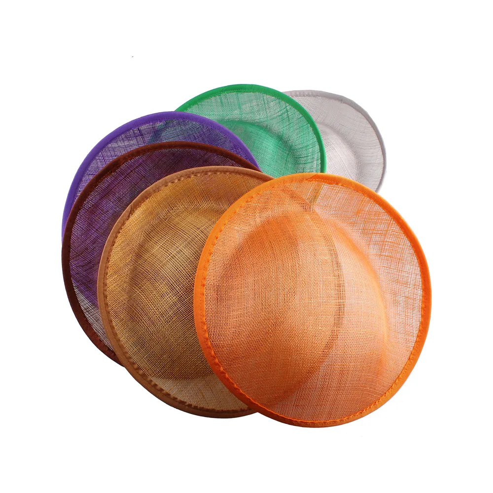 12 COLORS 10&quot/25CM Solid Round Hats Handmade Sinamay Fascinator Base DIY Hair Accessories 12Pieces/Lot Wholesale |