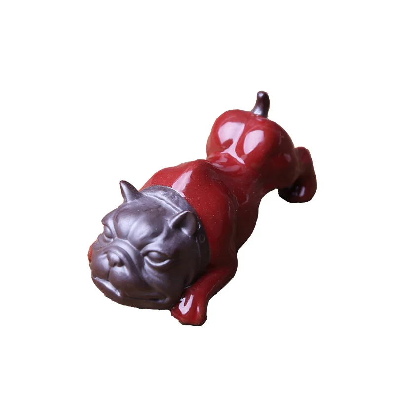 Bully Dog Creative Ceramics Home Furnishing Decoration Animal Tea Pet Decorations Lucky Mascot porcelain dog figurines | Дом и сад