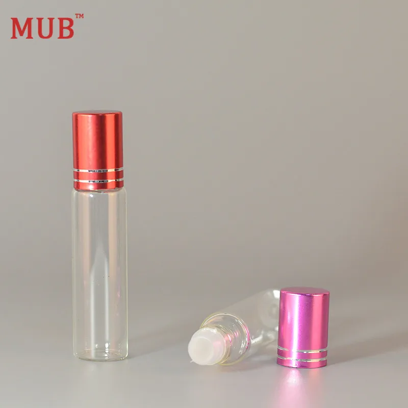MUB 10 мл 100 шт./лот цветной стеклянный многоразовый флакон для духов в бутылках
