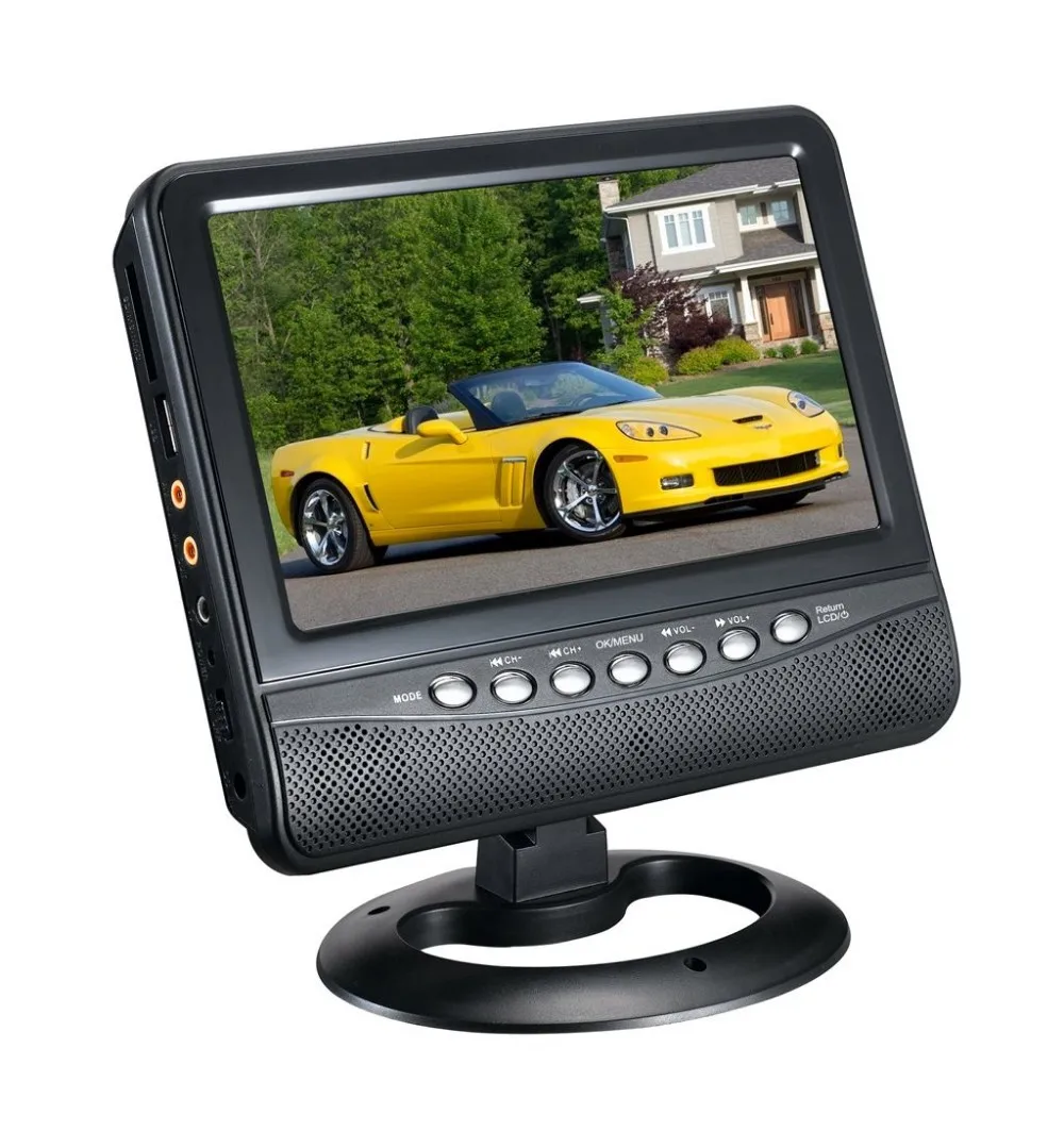 7 дюймов портативный телевизор супер тонкий модный дизайн хорошая яркость