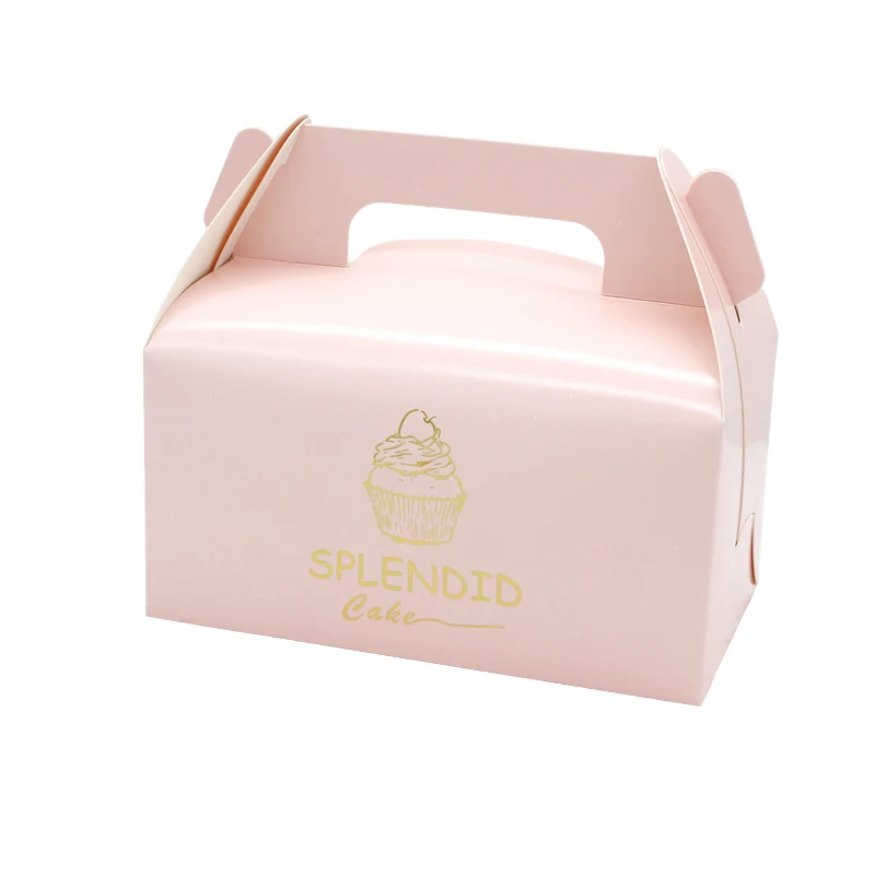 1000 шт. коробки для кексов с бронзовой ручкой мусс Маффин упаковка торта Свадебная