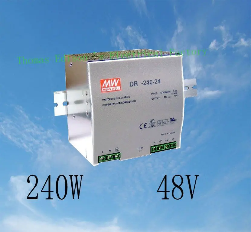DIANQI Din rail источник питания 240 Вт 12 В 24 в 48 мощный ac dc преобразователь DR хорошее