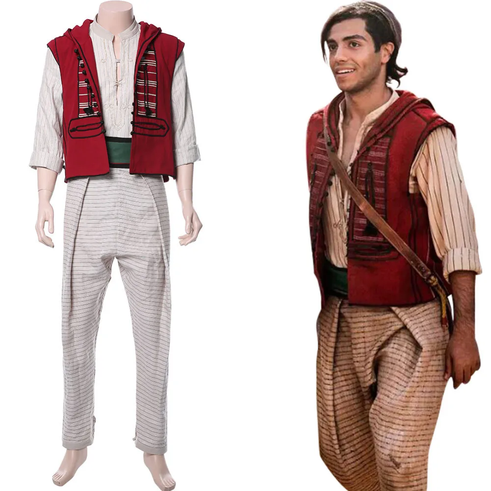 2019 костюм из фильма Aladdin Алладин Косплей Костюм Принца Мена массажный для