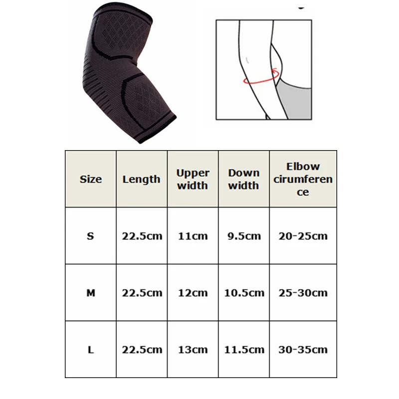 1 пара локоть поддержка рукав защитный коврик впитывает пот Эластичный