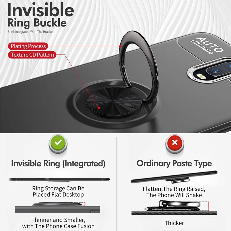 Чехол Oneplus6t с кольцом для Oneplus 6 t Coque мягкий силиконовый чехол роскошный