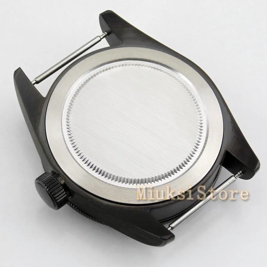 Black 41mm sapphire watch Case fit Miyota 8205/8215 ETA 2836 DG2813 | Наручные часы