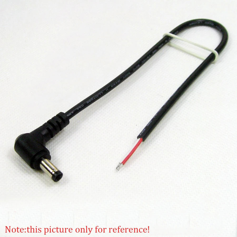 5 шт. 90 градусов разъем питания постоянного тока с кабелем 5x2 мм 1 4 8x1 7 0x1 3 5x1 35 Общая