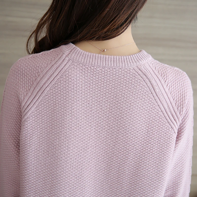 

TONGMAO2017 New Autumn And Winter Women's Sweater Tops Twisted Round neck Long-sleeved Sweater Pullover