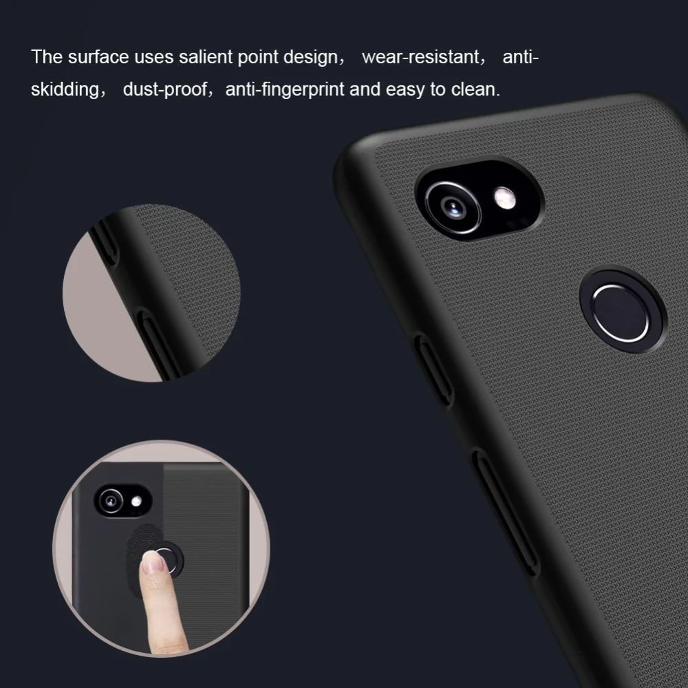 Матовый чехол Nillkin для Google Pixel 2 XL пластиковый жесткий чехол-накладка бесплатный