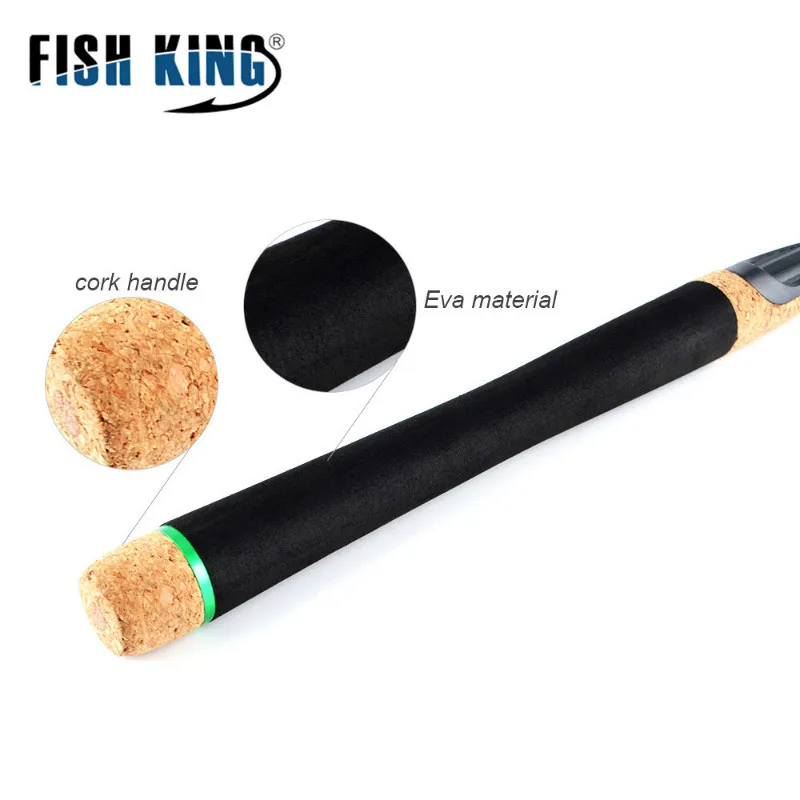 FISH KING 4 секции H power 10-30 г углерод, Сверхлегкий Спиннинг Удочка 10-20LB литье приманки удочки для путешествий