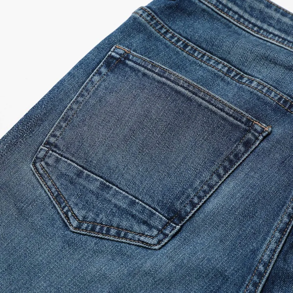 SIMWOOD 2019 Брендовые мужские джинсы модные Ripped Dark Wash Slim Fit джинсовые брюки плюс