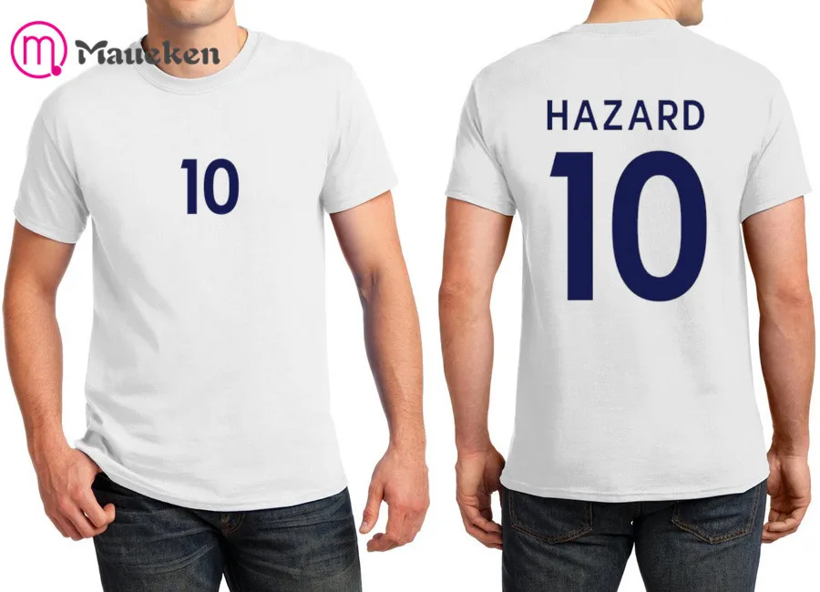 Мужская футболка с коротким рукавом и круглым вырезом EDEN HAZARD 100% хлопок W19032208 |
