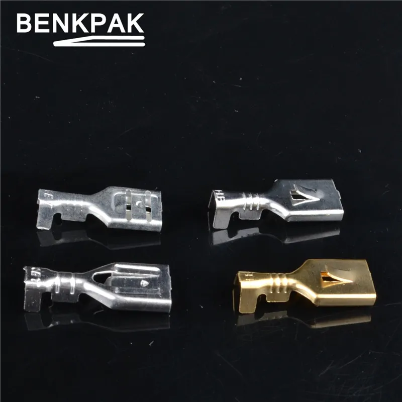 50 шт. обжимной разъем 6 3 мм|spade connector|female spade connector6.3mm crimp terminal female |