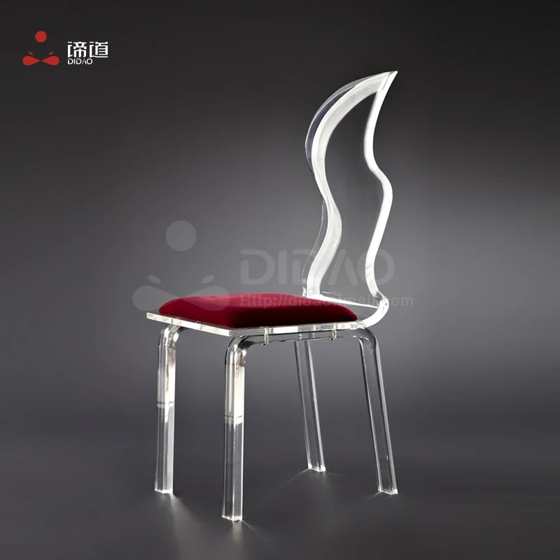 European post-modern acrylic furniture LED back dining chair fashion creative arts hall Di Road |