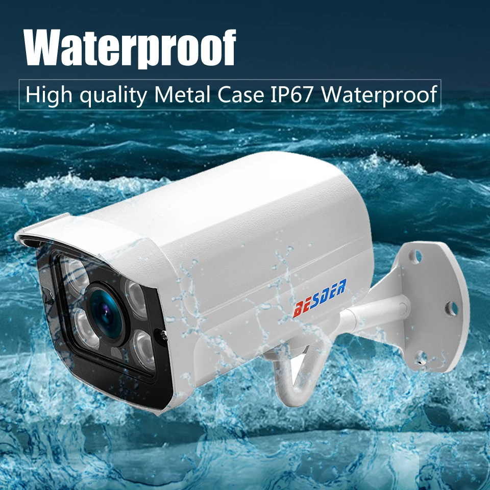 IP камера BESDER широкоугольная 2 8 мм 720P 960P 1080P водонепроницаемая|1080p ip camera|ip cameracctv camera
