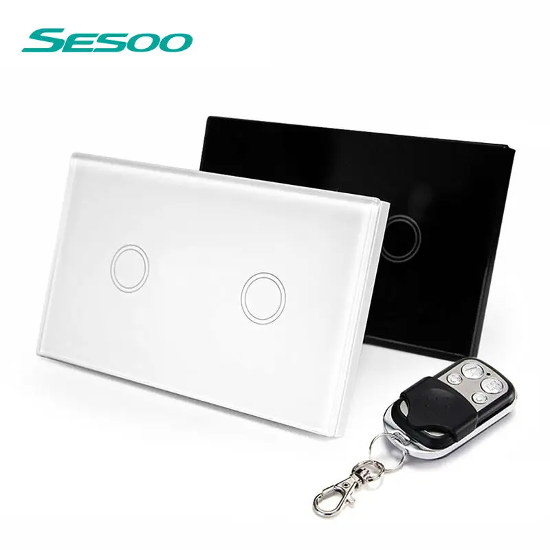 Переключатель дистанционного управления seoo стандарт США 2 Gang 1 Way RF433 умный