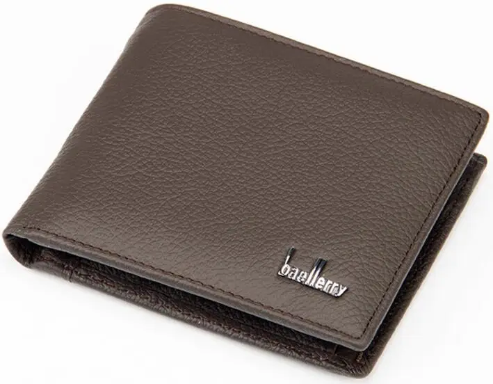 Brown Baellerry Лидер продаж из натуральной кожи личи мужской короткий Мужской кошелек с Карманный Кошелек для монет - Цвет: Brown