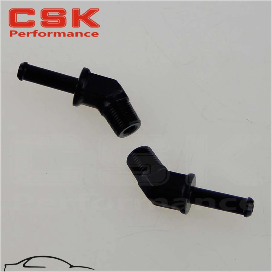 2 шт. алюминиевый 1/4 &quotNPT MALE 45 градусов до 3/8&quot шланг соска AN6 фитинг черный|an6