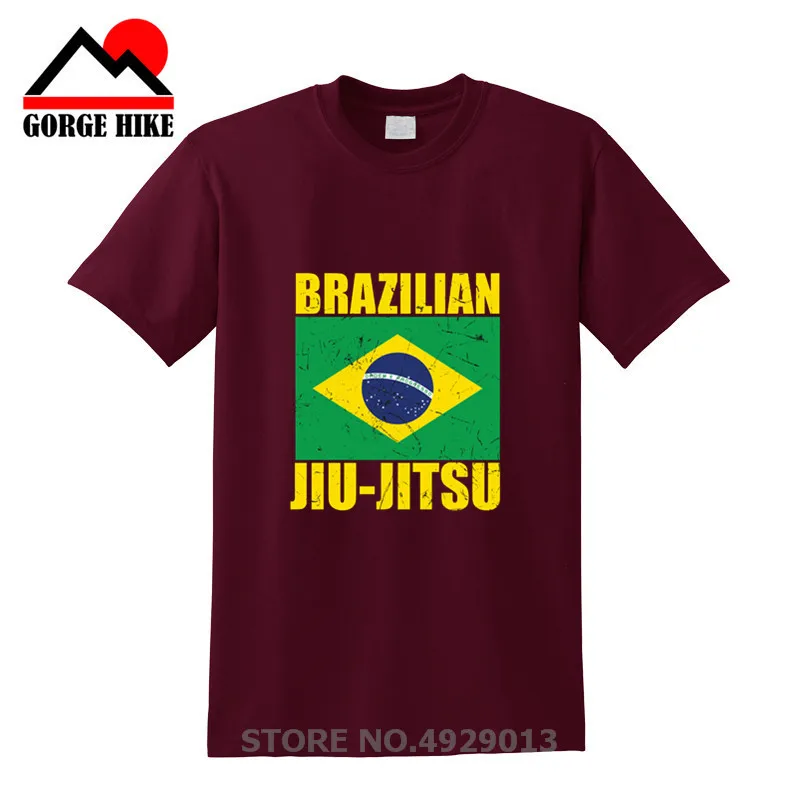 Бразильская футболка jujitsu Мужская из хлопка трикотажная для сборной страны