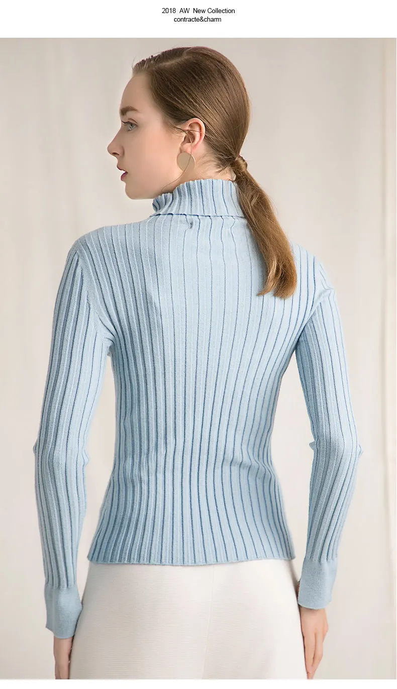 Seamless Boneless One-time Forming 2018 Turtleneck Wool Soft Elastic Sweaters and Pullovers for Women Female Brand Jumpers | Женская