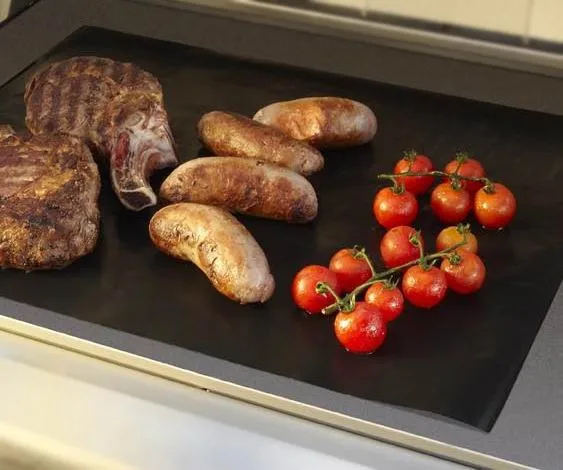 Антипригарный фторопластовый лайнер для барбекю 2 шт./компл. 40x100 см черный лист