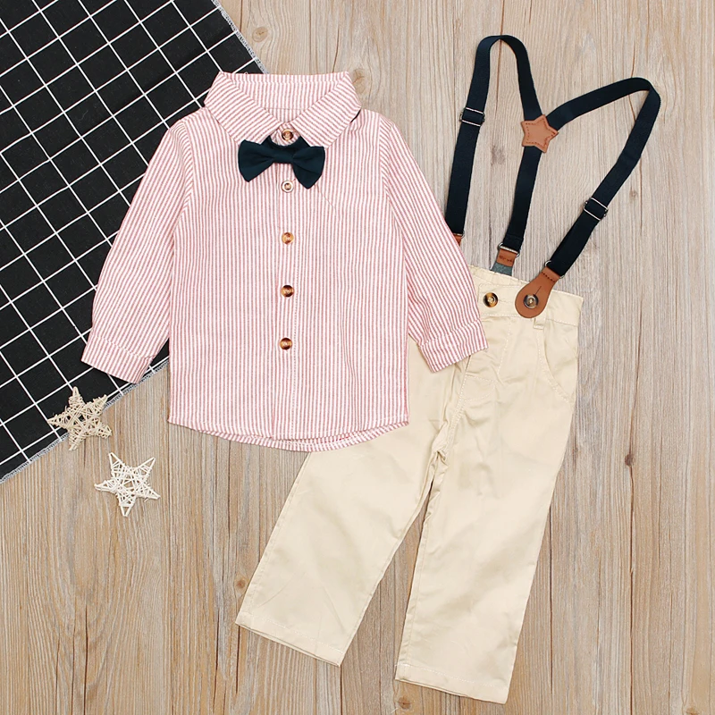 Детский осенний костюм с длинным рукавом и галстуком-бабочкой |