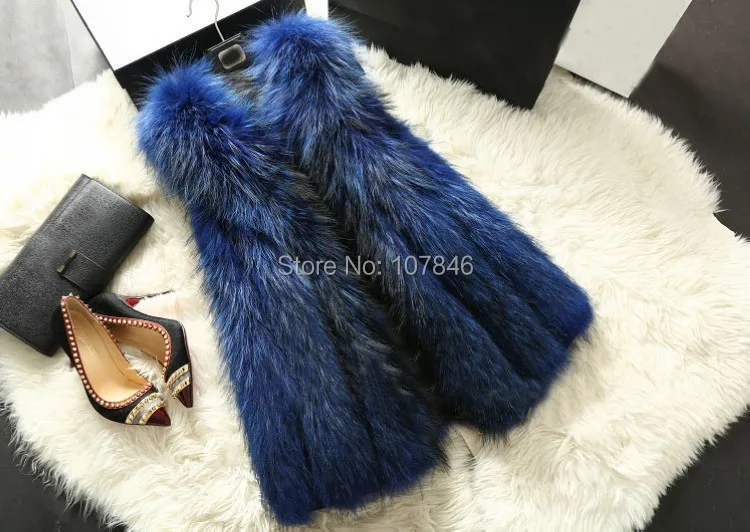 Роскошный осенне зимний жилет из натурального меха енота женский меховой