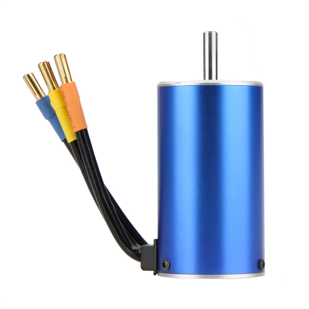 Высокое качество 3665 4 полюса 3100KV бесщеточный мотор для RC автомобиля лодки|Детали