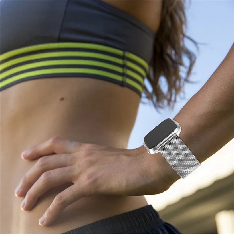 Сменный ремешок для часов из нержавеющей стали высокого качества Fitbit Versa Прямая