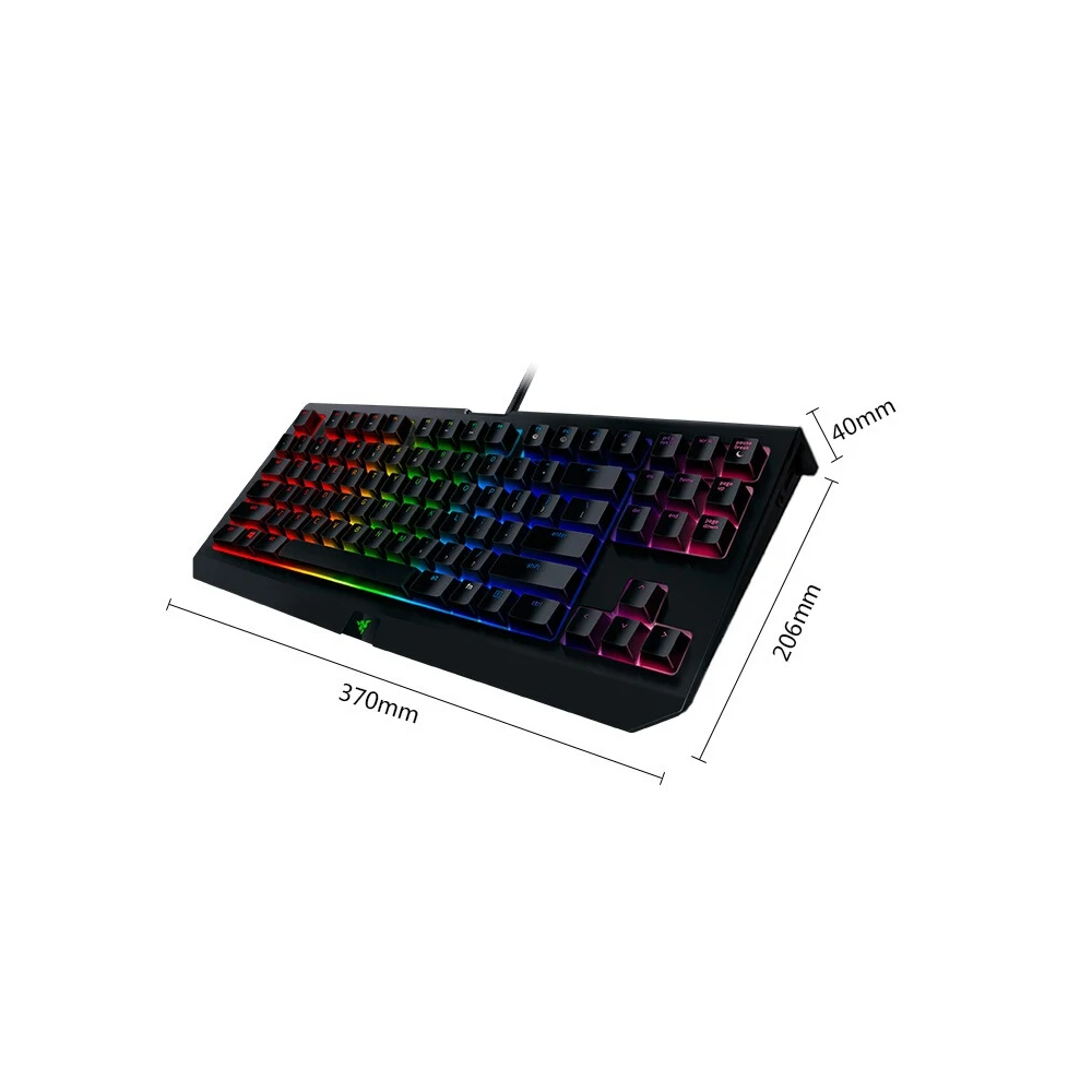 Механическая игровая клавиатура razer BlackWidow Tournament Edition Chroma V2, RGB подсветка 87 клавиш, эргономичная желтая клавиатура с переключателем