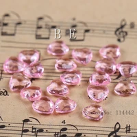 2000pcslot 6mm 1 carat acrylic pink heart crystals table scatter heart tip back confetti wedding valentine decoration