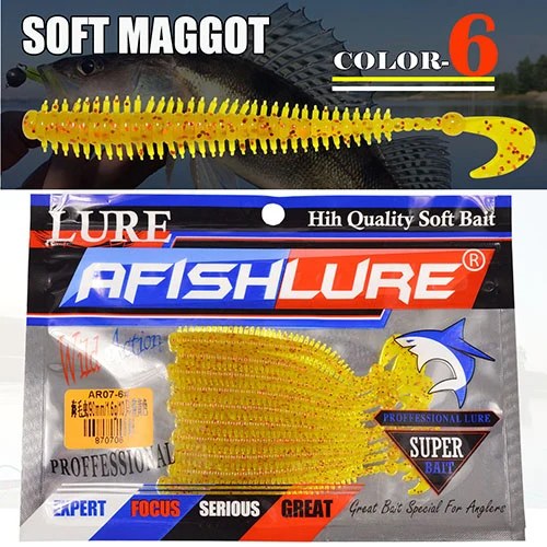 10 шт./лот, Afishlure, морские черви, Maggot, приманка, 90 мм, 1,6 г, мягкий дождевой червь, рыболовные приманки, Мягкая приманка, Реалистичная, земляной червь, Морская рыбалка - Цвет: COLOR6