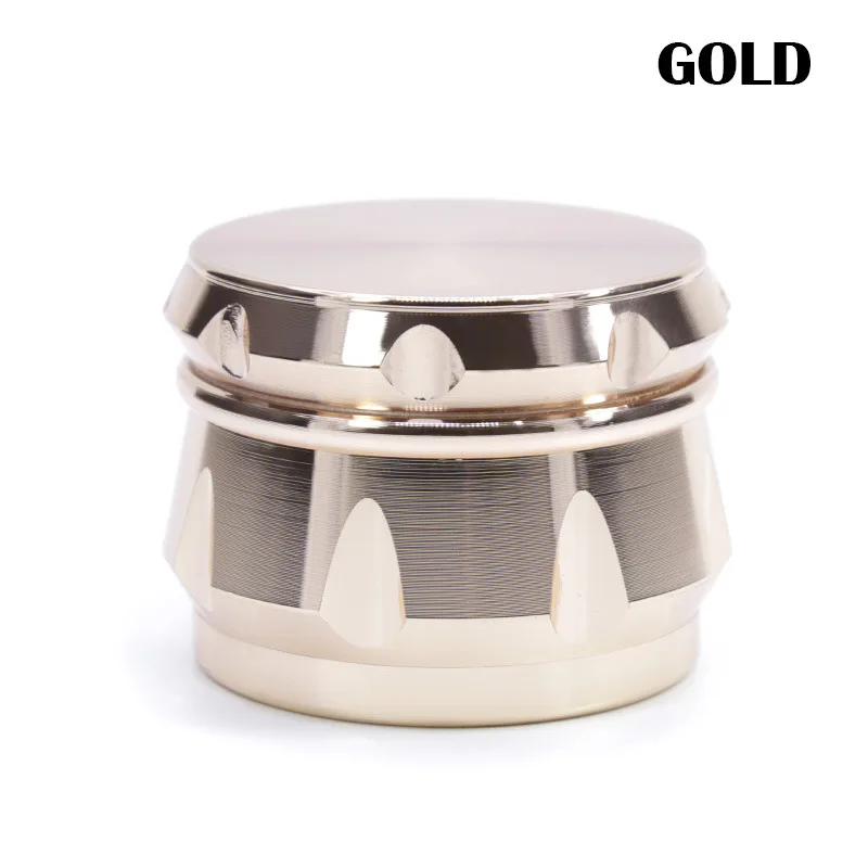 

Super Good Quality 4 Levels Herb Grinder Weed Zinc Alloy Diamond Shape Chamfer Side Concave 63mm Super Shredder