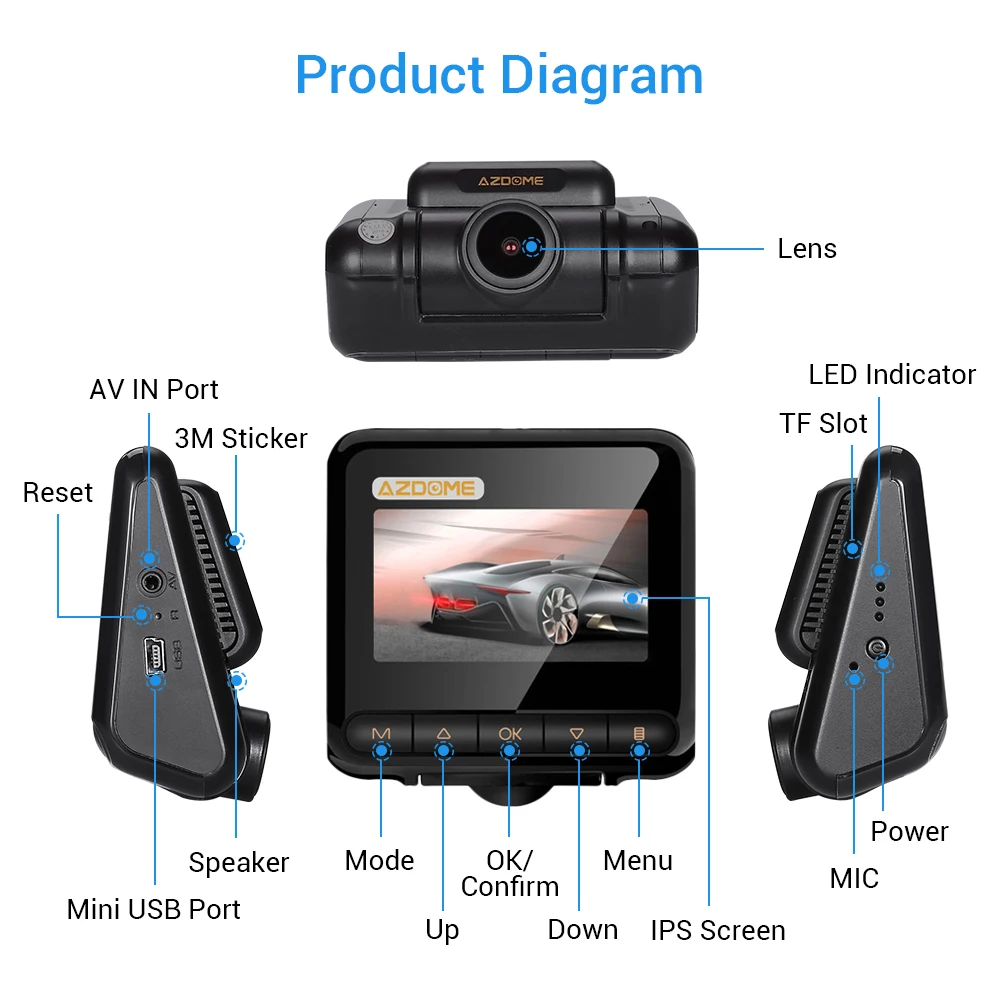 Wifi DVR автомобиля M02 Full HD 1080 P Автомобильный видеорегистратор мини автомобильный