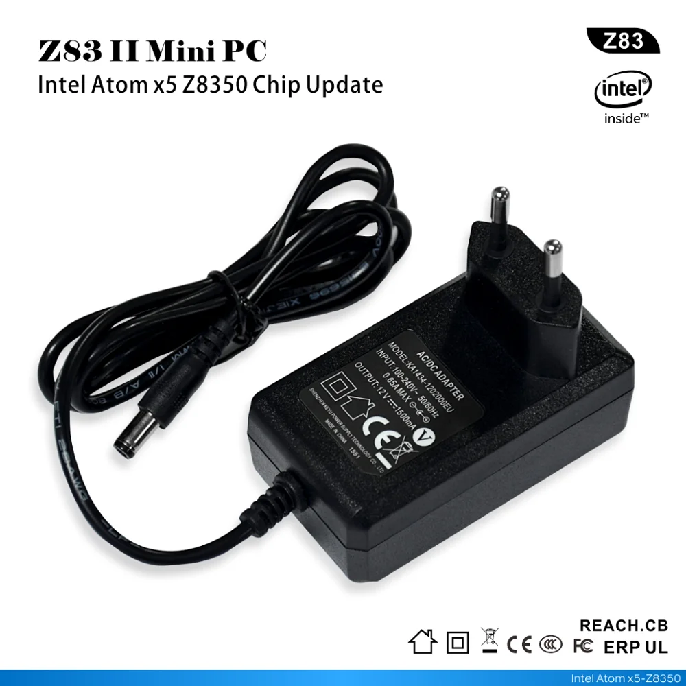 Z83II Мини ПК Windows 10 Intel Atom Z8350 Четырехъядерный 4 ГБ/64 Гб 5,8G двойной WiFi 1000M LAN Настольный win10 лицензированный Мини компьютер