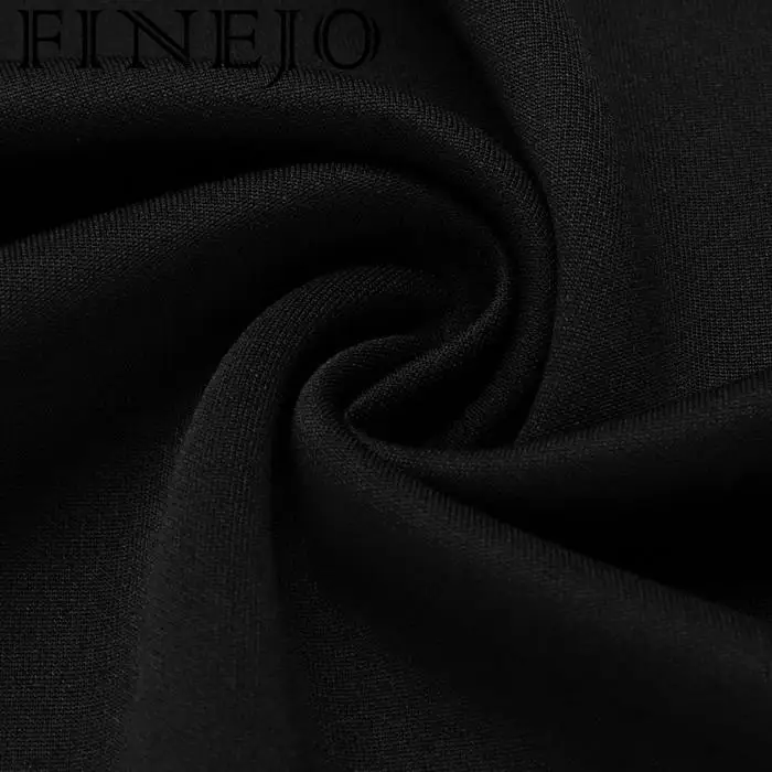 FINEJO женское платье с цветочным кружевом и длинным рукавом гофрированное