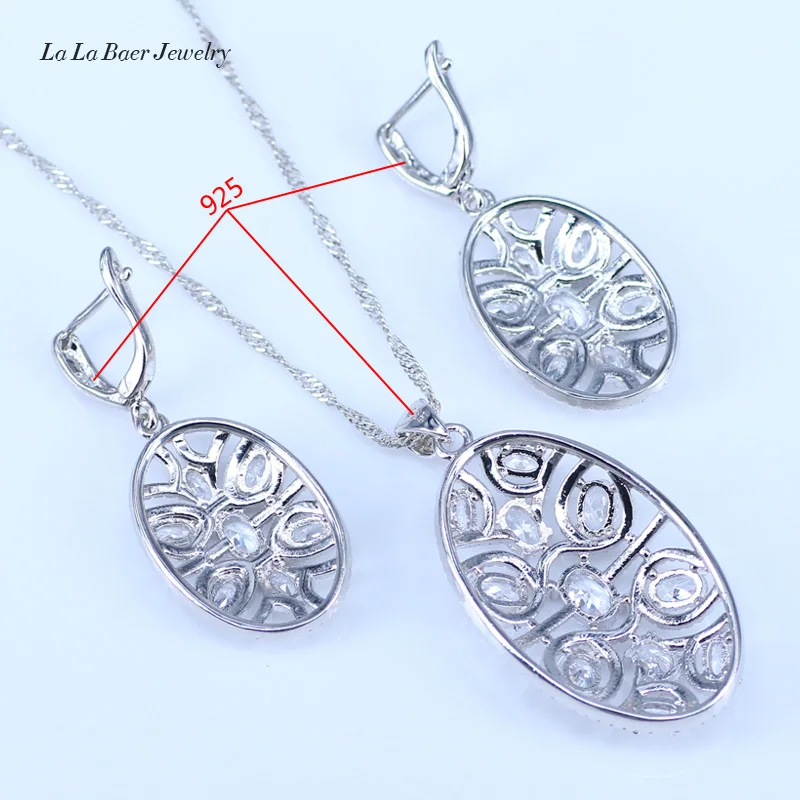 L& B, Новое поступление, руссина, Свадебные Ювелирные наборы для женщин, белый кристалл, 925 штамп, серебряный цвет, симпатичные браслеты, ювелирные наборы