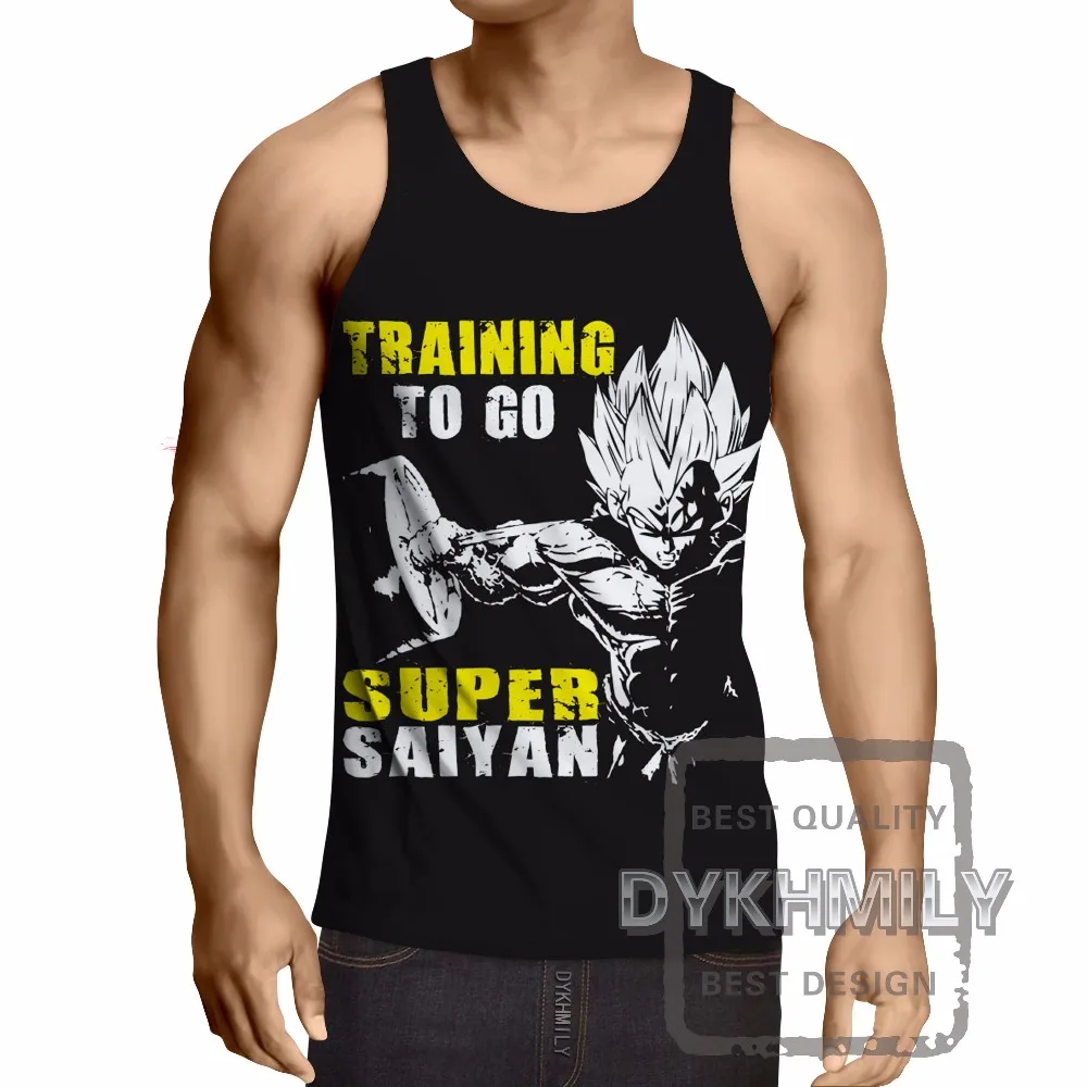Новое поступление 2017 года Для мужчин модная летняя майка Dragon Ball Z Бодибилдинг