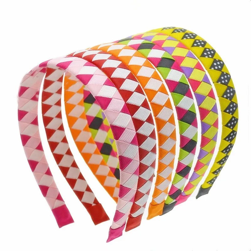 100 шт. Бесплатная доставка DHL опрятный Grosgrain лента тканая повязка на голову