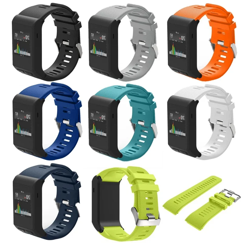 Спортивный силиконовый ремешок для часов Garmin Vivoactive HR сменный мягкий 20 см |