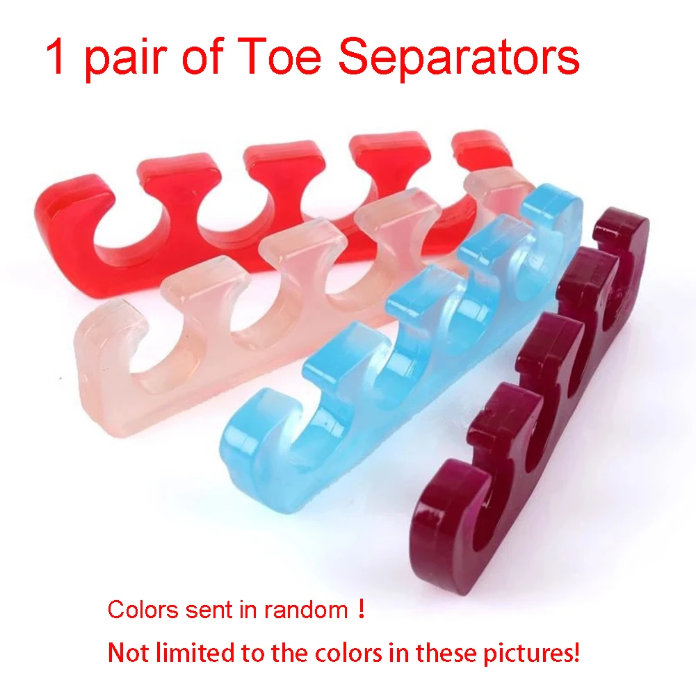 1 Pair Soft Professional Random Color Silicone Finger Spacer Flexible Popular Reusable Toe Separators | Красота и здоровье