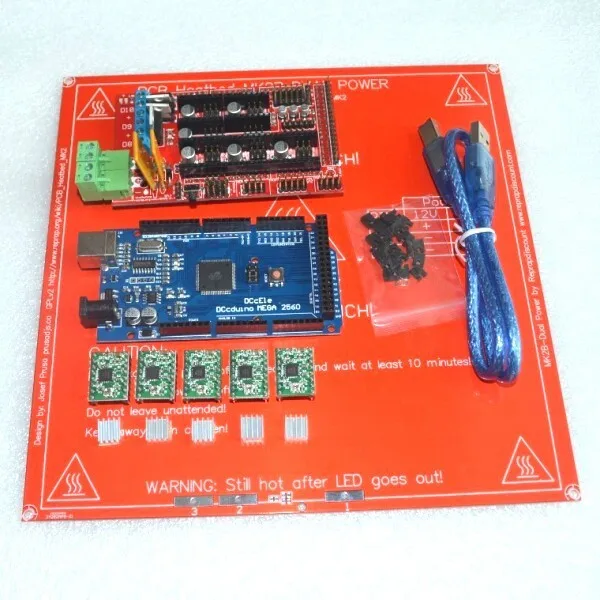1 шт. heatbed+ 1 шт. Mega 2560 R3+ 1 шт. RAMPS 1,4 контроллер+ 5 шт. A4988 шаговый модуль драйвера для 3d принтера комплект Reprap