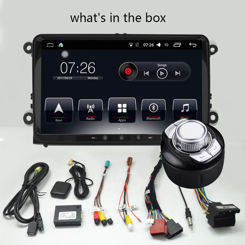 Автомобильный стерео радио GPS навигация VW 9 &quot2 ГБ/16 ГБ Android 7 1 Bluetooth 64 бит
