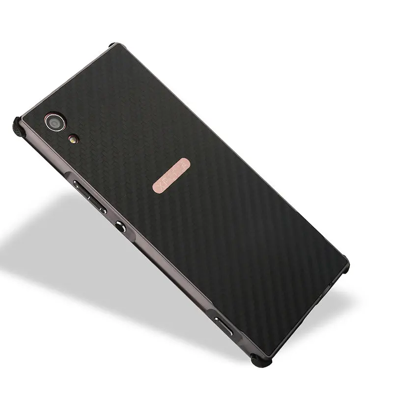 Противоударный чехол для sony XA1 Plus XA1Plus, алюминиевая металлическая рамка с Карбоновым волокном, Жесткий Чехол для sony Xperia XA1 Plus, чехол