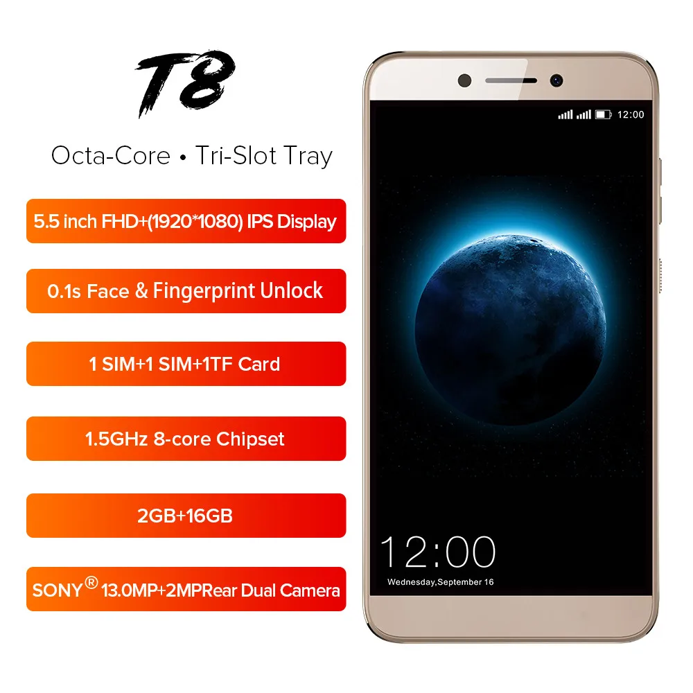 LEAGOO T8 2 Гб 16 4G сотовый телефон Android 8 1 MT6750T Восьмиядерный 5 ''FHD 16:9 разблокировка