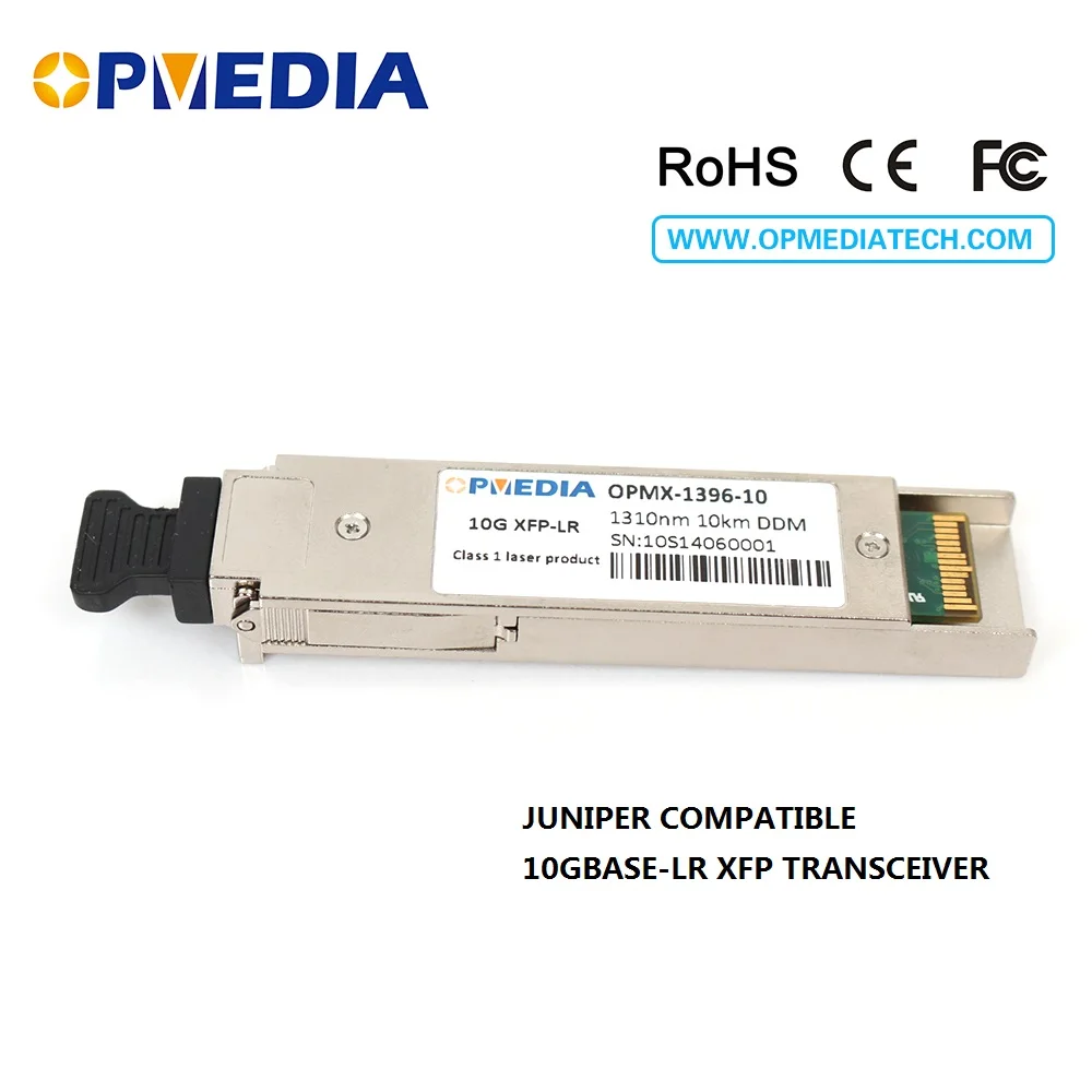10GBASE-LR,10G 1310nm 10KM XFP transceiver,duplex LC connector,DDM function optical module, compatible with Juniper equipment