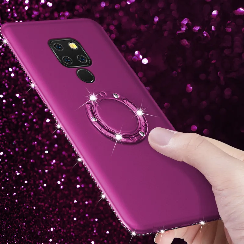 Чехлы со стразами для Huawei Mate 20 X блестящий чехол Pro силиконовый держатель кольца