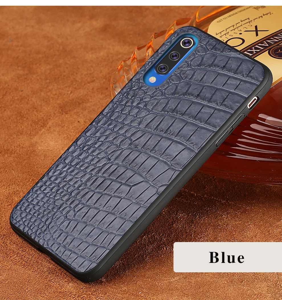 Роскошные кожаные чехлы для Xiaomi 9 9se настоящая крокодиловая кожа задняя крышка для Xiaomi 8 8se 6 6x защита funda для Redmi Note 7