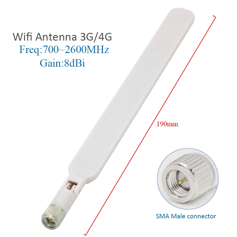 Антенна 3G/4G 8dBi 4G LTE SMA разъем Wi-Fi для модема Huawei B310 B593s B315 E5186s | Мобильные телефоны и