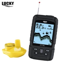 lucky ff718li w portable fish finder wireless sonar fishfinder 45m fish depth alarm echo sounder